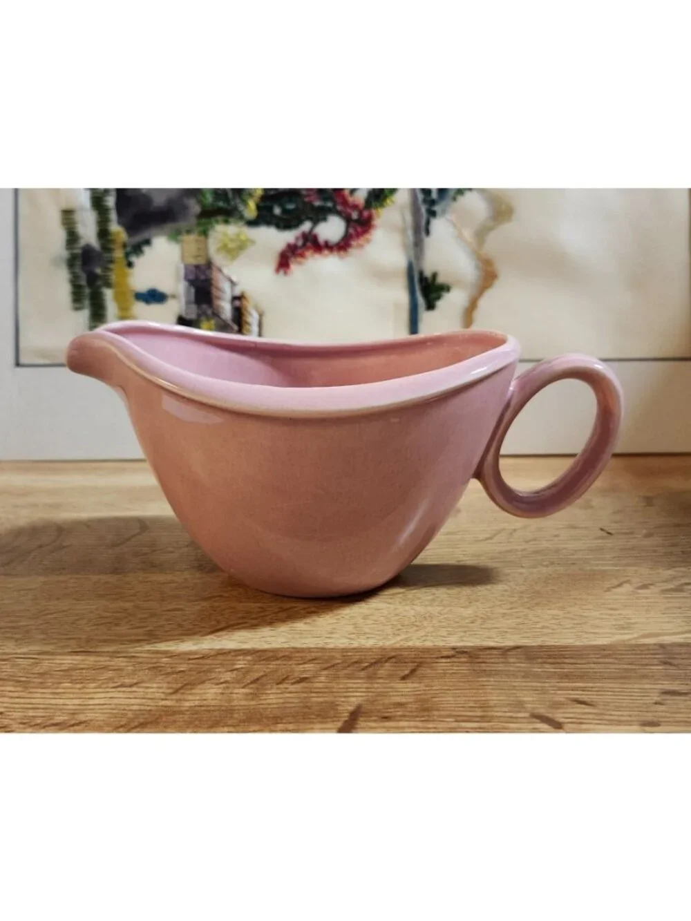 Vintage Epicure Dawn Pink Homer Laughlin MCM Gravy Boat Pitcher Creamer